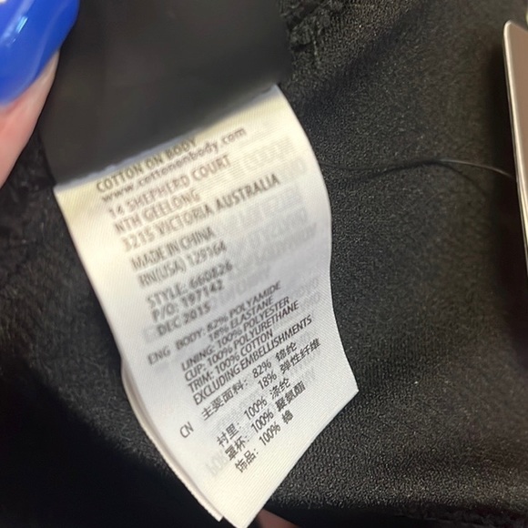 Last chance…Bikini Top Black Crochet Swimsuit Swim S Small New - Picture 5 of 5